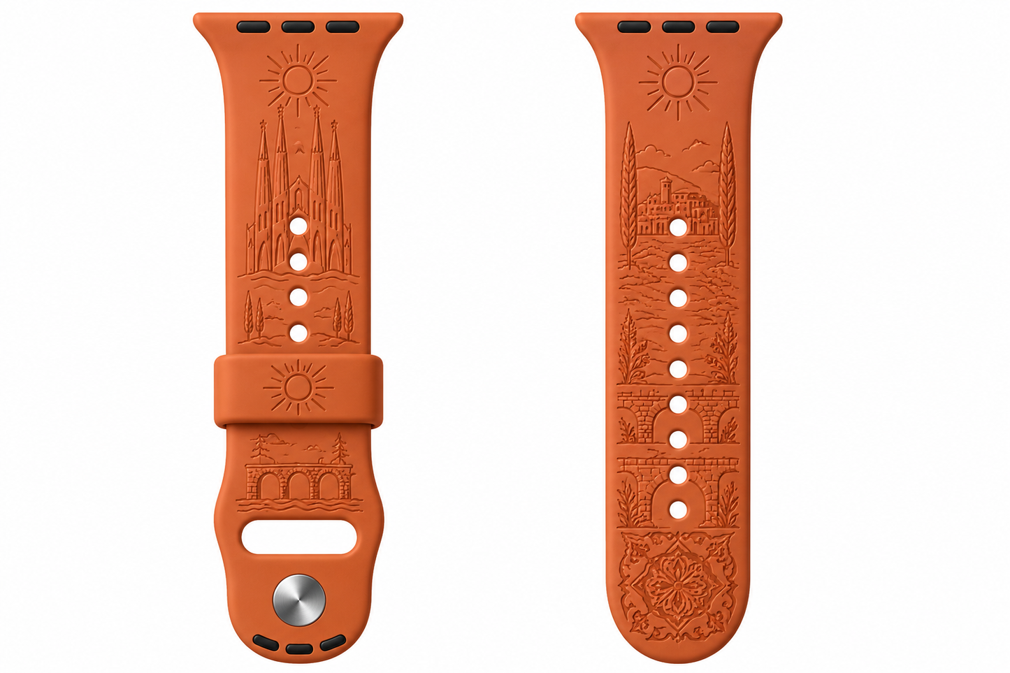 Spain Flag | Deep-Engraved Band for Apple Watch