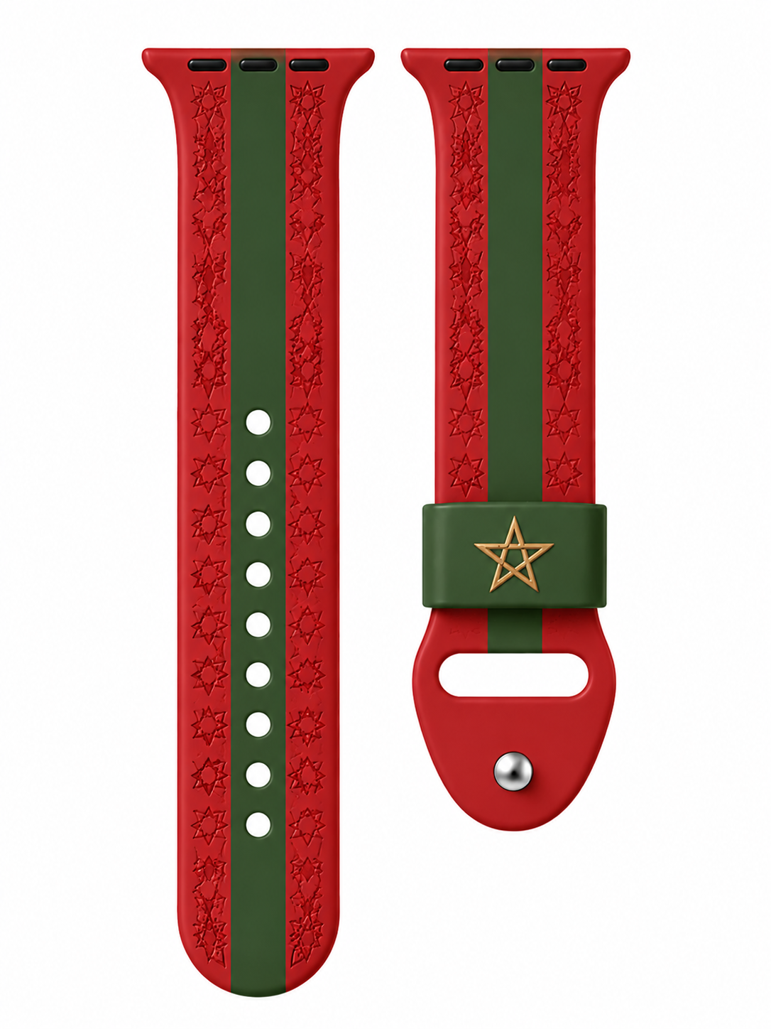 Morocco Flag | Deep-Engraved Band for Apple Watch